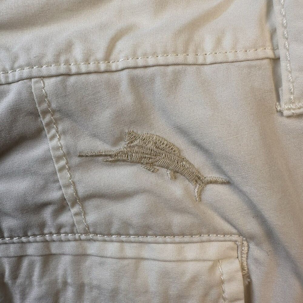 Tommy Bahama Off White shorts Safari Resort Beach Vibes RELAX 10" length Size 34 - Picture 3 of 11